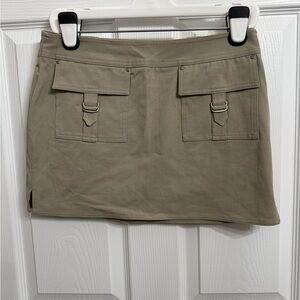 Express NWT Stretch Front Pockets Micro Mini Skirt Khaki Tan Women's Size 6